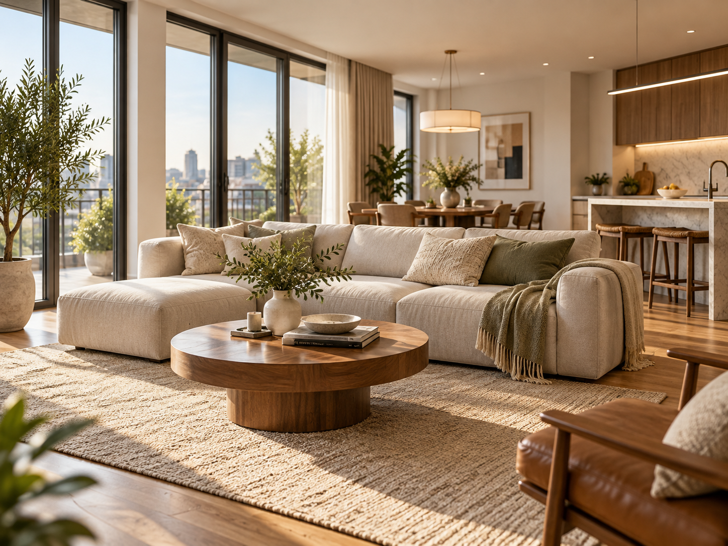 Refined contemporary residential interior